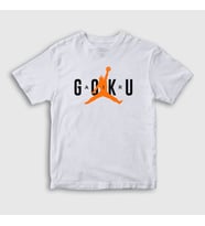 Presmono Unisex Çocuk Beyaz Air Goku Anime Dragon Ball T-Shirt 235622tt (Beyaz)