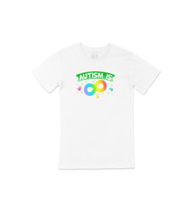 Otizm Autism Sonsuzluk Beyaz Tişört