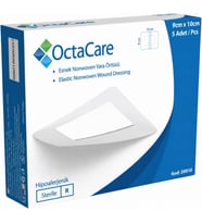Yapışkanlı Yara Örtüsü, Elastik Nonwoven Yara Bandı, Steril, Hipoalerjenik, 9cm x 10cm, 5 Adet (5 li paket)