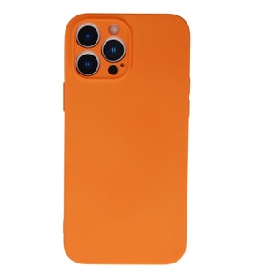 İphone 13 Pro Max Kılıf Nano İçi Kadife Silikon - Turuncu iPhone 17 Pro