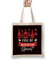 Funny Full Of Valentines Day Spirit Alcohol Drink Bez Çanta Uzun Saplı