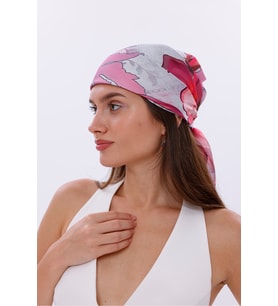 Aşk Çiçeği Model Fular Bandana Şal Estascarf 70x70 Cm