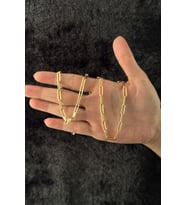 Fiyonk Kuyumculuk  14 Ayar Altın Ataç Zincir (Sarı)