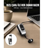 Dijital Ekranlı Bluetooth Kulaklık – Titreşimli Bildirim 25 Saat Kullanım Yeni Nesil