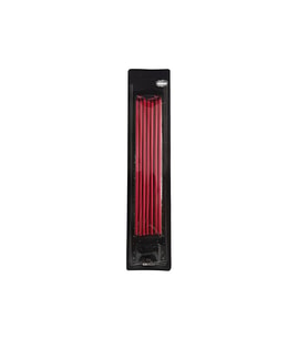 13 Cm Metalik Kırmızı Mum 6'lı