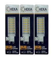 (3 Adet) Heka 7W (49W) 3000K (Gün Işığı) G9 Duylu Dim Edilebilir Led Kapsül Ampul