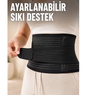 Elastik Bel Destek Korsesi Ayarlanabilir Cırtlı Sıkma Bantlı Bel Kemeri
