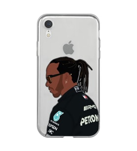 Iphone XR Uyumlu Lewis Hamilton Desenli Şeffaf Telefon Kılıfı