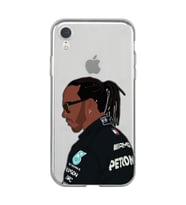 Iphone XR Uyumlu Lewis Hamilton Desenli Şeffaf Telefon Kılıfı