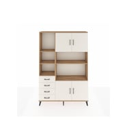 Arges Gardrop 8 Raflı 4 Çekmeceli 4 Kapaklı 132x30x195 Çam-Aytaşı