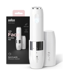 Braun Face FS1000 Mini Tüy Dökücü Kadın, Elektrikli Yüz Tüy Alma, Hızlı ve Kolay, Bıyık, Çene
