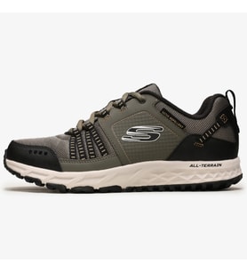 Skechers Escape Plan Trail Leather Memory Foam Mens Outdoor Shoes Hakiki Deri Hafızalı Taban Su itici Erkek Outdoor Ayakkabı Haki