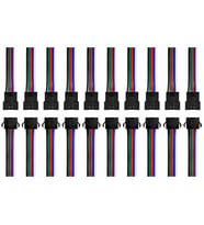 10'lu Set 5 Pin Kilitli Konnektörlü Kablo Takımı Erkek Dişi RGB RGBW LED Şerit Bağlantı Kablosu 5 Pin LED Soket