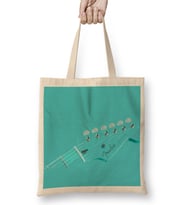 Teal Fender Guitar Bez Çanta Uzun Saplı