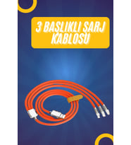 120W Silikon Metal Uçlu LED LED'li 3 In1 Şarj Kablosu 1.2m