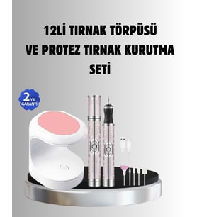 Tırnak Matkabı ve LED Oje Kurutucu 2’li Profesyonel Bakım Seti