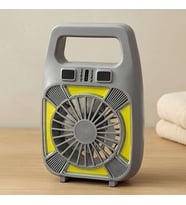 USB Şarjlı 2in1 Mini Fan ve Fener 10W – 2 Kademe, Su Geçirmez, Taşınabilir