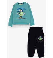 Breeze Erkek Çocuk Eşofman Takımı Baskılı 1-4 Yaş, Mint Yeşili