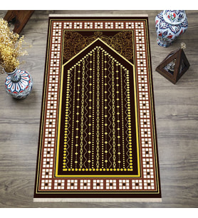Dijital Baskılı, Yıkanabilir, Yumuşak Dokulu Çocuk ve Yetişkin SECCADE 65x115 cm  S-DOT-SN-061