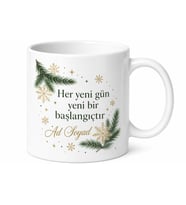 Kişiye Özel Yeni Yıl Hatırası Baskılı Kupa Bardak Yılbaşı Hediye