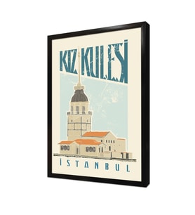 Kız Kulesi Çerçeveli Mdf Tablo