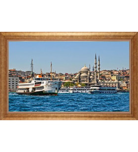 ALTIN ÇERÇEVELİ PASPARTULU TABLO CR1382
