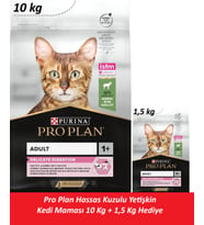 Pro Plan Hassas Kuzulu Yetişkin Kedi Maması 10 Kg + 1,5 Kg Hediye
