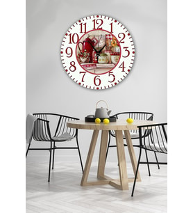 Bilge Retro Tasarımlı Duvar Saati 35 X 35 Cm (Baskılı)