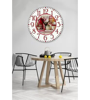 Bilge Retro Tasarımlı Duvar Saati 35 X 35 Cm (Baskılı)