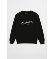 Erkek Atatürk İmzalı Siyah Sweatshirt