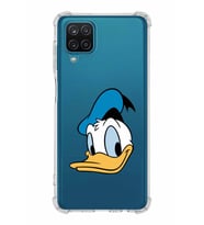 Samsung Galaxy A12  Köşe Korumalı Antişok Kapak Donald Duck Tasarımlı Şeffaf  Kılıf