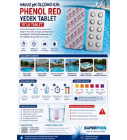 Havuz Phenol Red pH Ölçümü İçin Yedek 10'lu Tablet