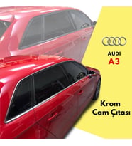 Audi A3 HB Cam Çıtası Çerçevesi Kromu Nikelajı 2013 Sonrası
