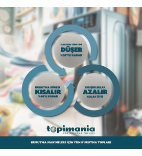 Yerli Üretim Yün Kurutma Topu 3 Adet Kurutma Topu Kokusu Hediyeli 1 Adet 10 ml