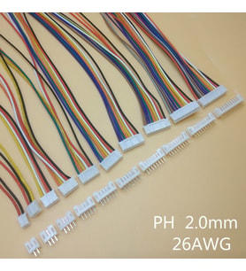 PH 2.0mm 4pin 30cm Kablolu Konnektör (Beyaz) Takım x 1 adet(rf054) (Siyah-Kırmızı)