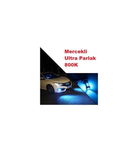 FEMEX Sis Led Ampul H8/11 2835 Chip 9W Led Ampul Ultra Parlak TURKUAZ Mercekli 66SMD