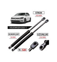 Volkswagen Golf 7 2012+ Bagaj Amortisörü Takım Sağ - Sol 5g6827550c