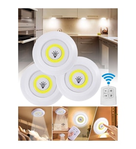 3’lü Led Spot Aydınlatma Seti Uzaktan Kumandalı, Şık ve Pratik Kullanım (Krem)