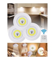 3’lü Led Spot Aydınlatma Seti Uzaktan Kumandalı, Şık ve Pratik Kullanım (Krem)