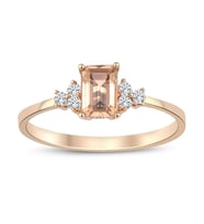 Morganite Taşlı Tasarım Pırlanta Yüzük