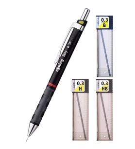 0.3 / 3.5 Mm Tikky Uçlu Kalem Siyah Renk 1 Adet Tombow H - B - HB Dereceli Uç Teknik Çizim Kalemi 3 Adet