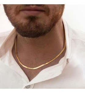 ERKEK ZİNCİ KOLYE İTALYAN EZME GOLD ÇELİK ÜZERİ ALTIN KAPLAMA 2 SENE GARANTİ BELGELİ