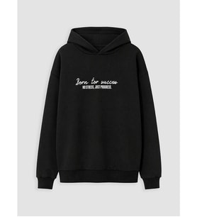 LCW Kids Siyah Kapüşonlu Kalın Erkek Çocuk Sweatshirt