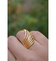 STONEAGE Melek Kanat Altın Kaplama Bayan Yüzük (Bronz)