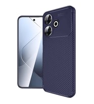 Xiaomi Redmi 13 4G Kılıf Karbon Silikon Case Kapak (Lacivert)