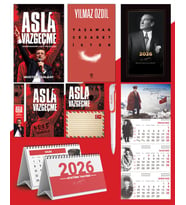 Asla Vazgeçme - Ayraç - Kartpostal - Poster - Yaşamak Cesaret İster -  2026 Ajanda İstikbal - Sakarya Duvar Takvimi - Masa Takvimi