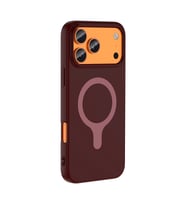 iPhone 17 Pro Kılıf M-Safe Şarj Özellikli Aris Silikon Kılıf Mürdüm