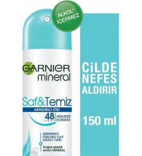 Garnier Anti - Perspirant Kadın Deodorant - Saf & Temiz 150 Ml