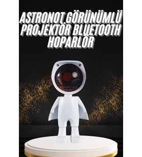180 Derece Dönebilen Astronot Masa ve Gece Lambası Projektör