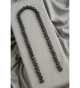 Hematit Doğal Taş Mat Siyah Altıgen Kesim 8x5mm Dizi